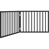 vidaXL Hundgrind hopfällbar 2 paneler svart 160 cm poppel
