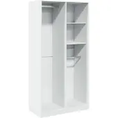vidaXL Garderob vit 100x50x200 cm konstruerat trä