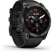 Garmin epix Pro - Sapphire Edition - 2a generation - 51 mm - titanium carbon gray DLC - Ja smart klocka med band - silikon - svart - handledsstorle...