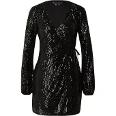Superdry Sequin Wrap Långärmad Kort Klänning