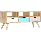 vidaXL TV-bänk 110x35x48 cm massivt mangoträ