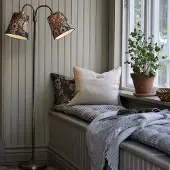 PR Home Golvlampa Amy Sofia, Brun / rost, Vardagsrum / matsal, Metall, Golvlampa