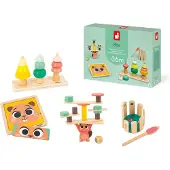 Janod Toy Box - 4-delad prenumerationsinlrningsset - Essentials fr tidiga elever - lder 36 mnader+ - J04066
