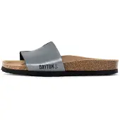 Bayton Pantolette 'Djilian' brun / svart / silver
