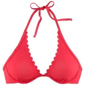 LASCANA Bikiniöverdel 'Scallop' grenadine