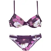 LASCANA Bikini lila / björnbär / vit