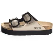 Bayton Pantolette 'Japet' guld / svart