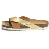 Bayton Pantolette 'Mildura' karamell / guld