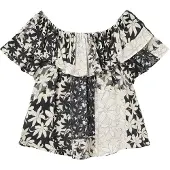 Desigual Blommig Offshoulder Topp De29219