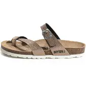 Bayton Pantolette 'Triade' brons / svart / silver