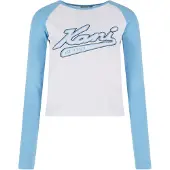 Karl kani T-shirt ljusblå / svart / vit