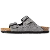Bayton Pantolette 'Atlas' sand / silvergrå