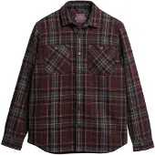 Superdry för män. M4010675A Merchant Store quiltad överskjorta brun (M), Casual, Ull, Lång ärm