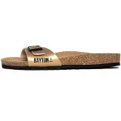 Bayton Pantolette 'Zephyr' beige / guld / svart