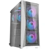 Darkflash DK352 Plus datorchassi (svart och vitt) + 4 ARGB-fläktar