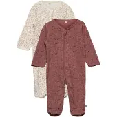 Pippi Baby Pyjamasdräkter - 2-pack - Burlwood - - 3 år (98) - Pyjamasdräkt