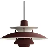 Louis Poulsen Taklampa , PH 5 300, Röd, Vardagsrum, Metall