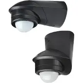 Grothe 94534 PIR-rörelsedetektor Utanpåliggande 240 ° Relä Svart IP55