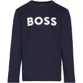 BOSS Tröja - Marinblå m. Vit - - 6 år (116) - Tröja