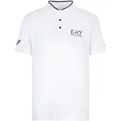 Emporio Armani för män. 8NPT21_PJEMZ Polo Ventus7 M Serafino vit (S), Deportivo, Tennis/Padel, Polyamid, Kort ärm