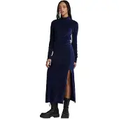 G-Star Velvet Slit Klänning Med Långa ärmar