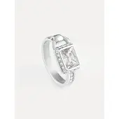 GUESS Jubr02196jwrh52 Shiny Padlock Ring