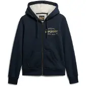 Superdry Luxe Metallic Logo Sweatshirt Med Dragkedja