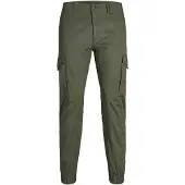 Jack & Jones Byxor - JpstPaul - Noos - Olive Natt - - 7 år (122) - Byxor - Bomull