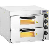 Royal Catering Pizzaugn - Högtemperatur - Rostfritt stål - Pizzautrustning
