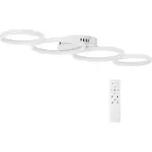 Uniprodo LED-taklampa - 4 cirklar - 50 W - Fjärrkontroll