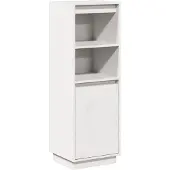 vidaXL Vitrinskåp vit 37x34x110 cm massiv furu