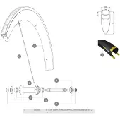 Mavic Comete Pro Carbon Bakre Vänster Ekrar 12 Enheter