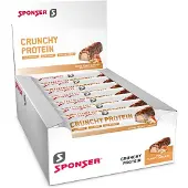 Sponser Sport Food Crunchy Proteinbarslåda Hallon 50g 12 Enheter