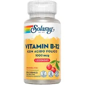 Solaray Vitamin B-12 + Folsyra 1000mcgr 90 Enheter