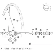 Mavic Ds Askium Disc Bakre Högra Ekrar 12 Enheter