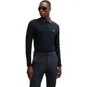 BOSS för män. 50525153 Polo Plisy 2 marinblå (XXL), Casual, Bomull, Lång ärm, Marino