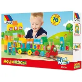 MOLTO Byggspel Med Siffror Och Bokstäver 70 Bitar