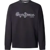 Pepe Jeans för män. PM582757 Dorian sweatshirt svart (M), Casual, Bomull