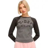 Superdry Athletic Rib Slim T-shirt Med Lång ärm