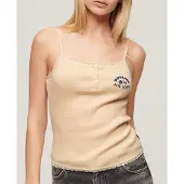 Superdry Essential Button Down ärmlös T-shirt