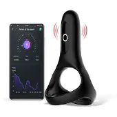 Magic Motion Rise - App-styrd vibrerande penisring för män (svart)