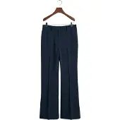 Gant för kvinnor. 4150334 Marinblå klänningbyxor med smal passform och utsvängd passform (34), Casual, Polyester, Marino
