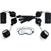 Fifty Shades of Grey - bondage set - handfängsel ögonbindel flogger grå