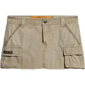 Superdry för kvinnor. W7210305A Kjol Utility Parachute taupe (XL), Casual, Bomull