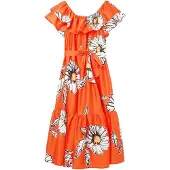Desigual Princeton Daisy Maxi Klänning Off-Shoulder Stil