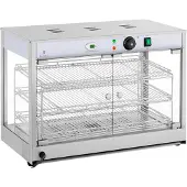 Usorteret Royal Catering värmevitrin för mat - 3 hyllor, 25-85C, 1200 W