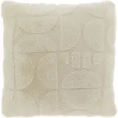 Borg Living Prydnadskudde - 45x45 cm - Fuskpäls - Vit