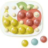 Quercetti Stickmosaik - Fantacolor Playbio - 28 Delar - 84405 - - One Size - Kreativt lekset