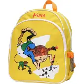 Peppi Pitkätossu Pippi Barnryggsäck Gul