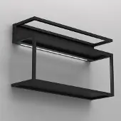 Luminex LED vägglampa Shelf , Svart, Vardagsrum / matsal, Metall, Modern, LED-vägglampa, vägglampa inomhus